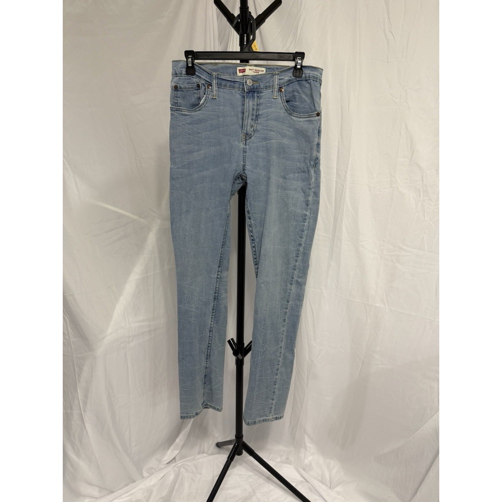 Levis 502 Regular Taper Jeans‎ Womens 18Reg 29x29 Light Wash Denim Mid Rise Zip